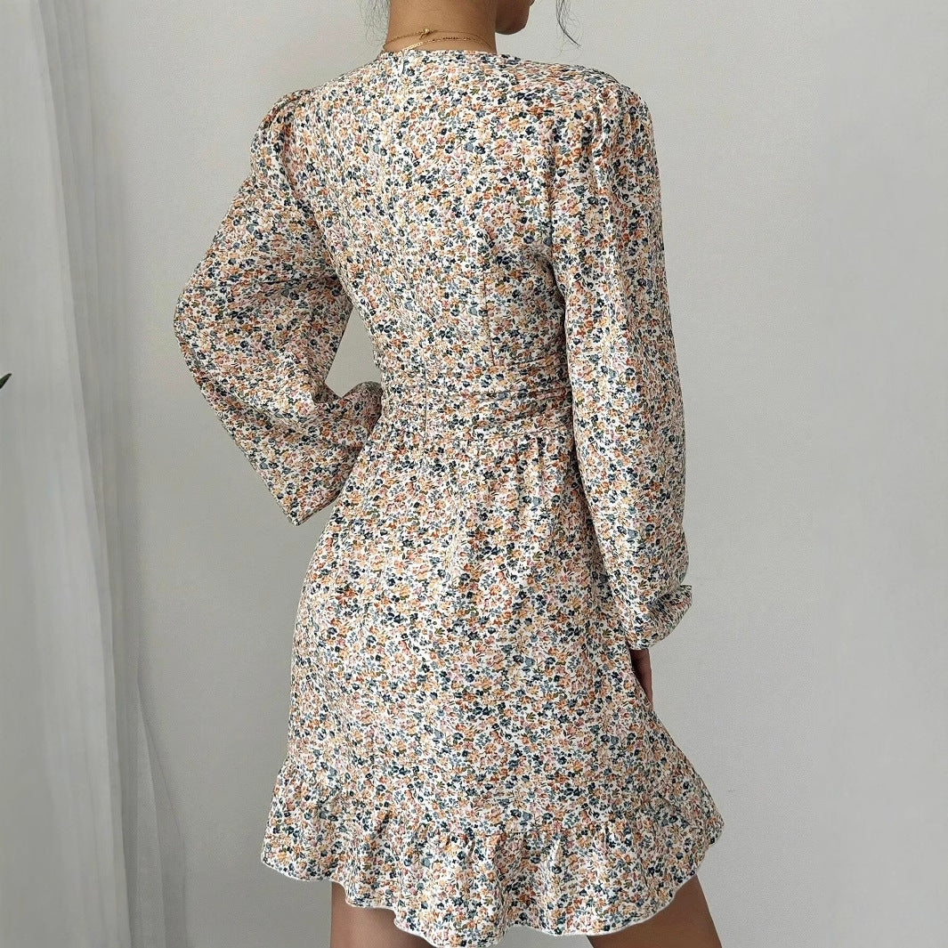 Ingrid® | Women'S Floral Print Dress With Fitted Cut And Voluminous Sleeves