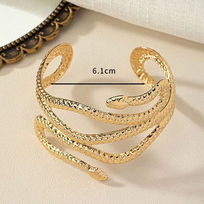 Punk Metal Snake Wrap Bracelet
