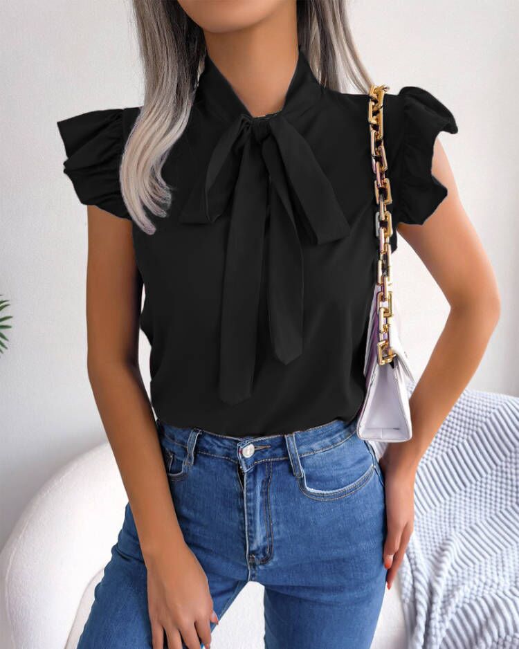 Johana® | Women'S Blouse With Ruffle Details And Elegant Bow