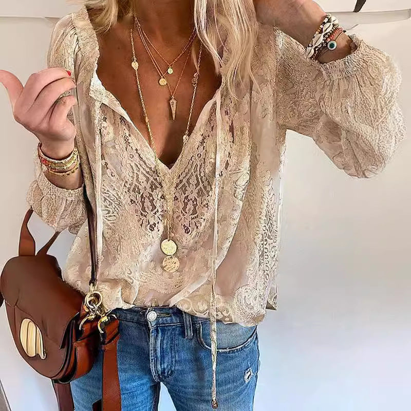 Elsa® | Women'S Blouse With Lace Shirt
