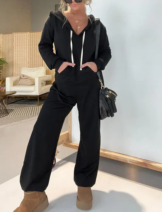 Valeria® | Women'S Comfortable Hooded Jumpsuit With Practical Pockets And A Casual Cut