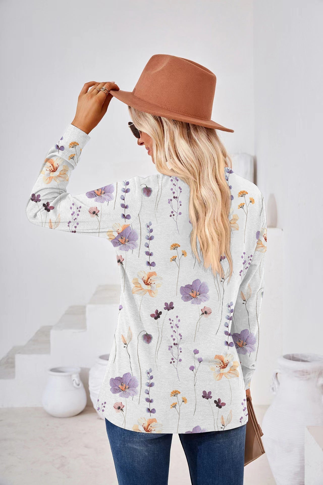 Fiona® | Women'S Blouse With Floral Print And Button Details