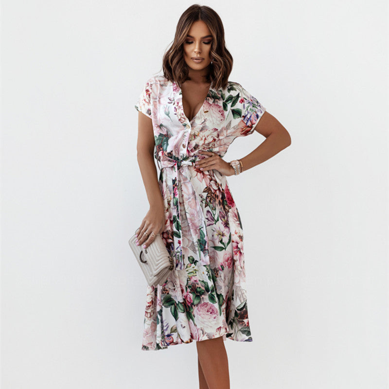 Wanda® | Women'S Floral Midi Wrap Dress