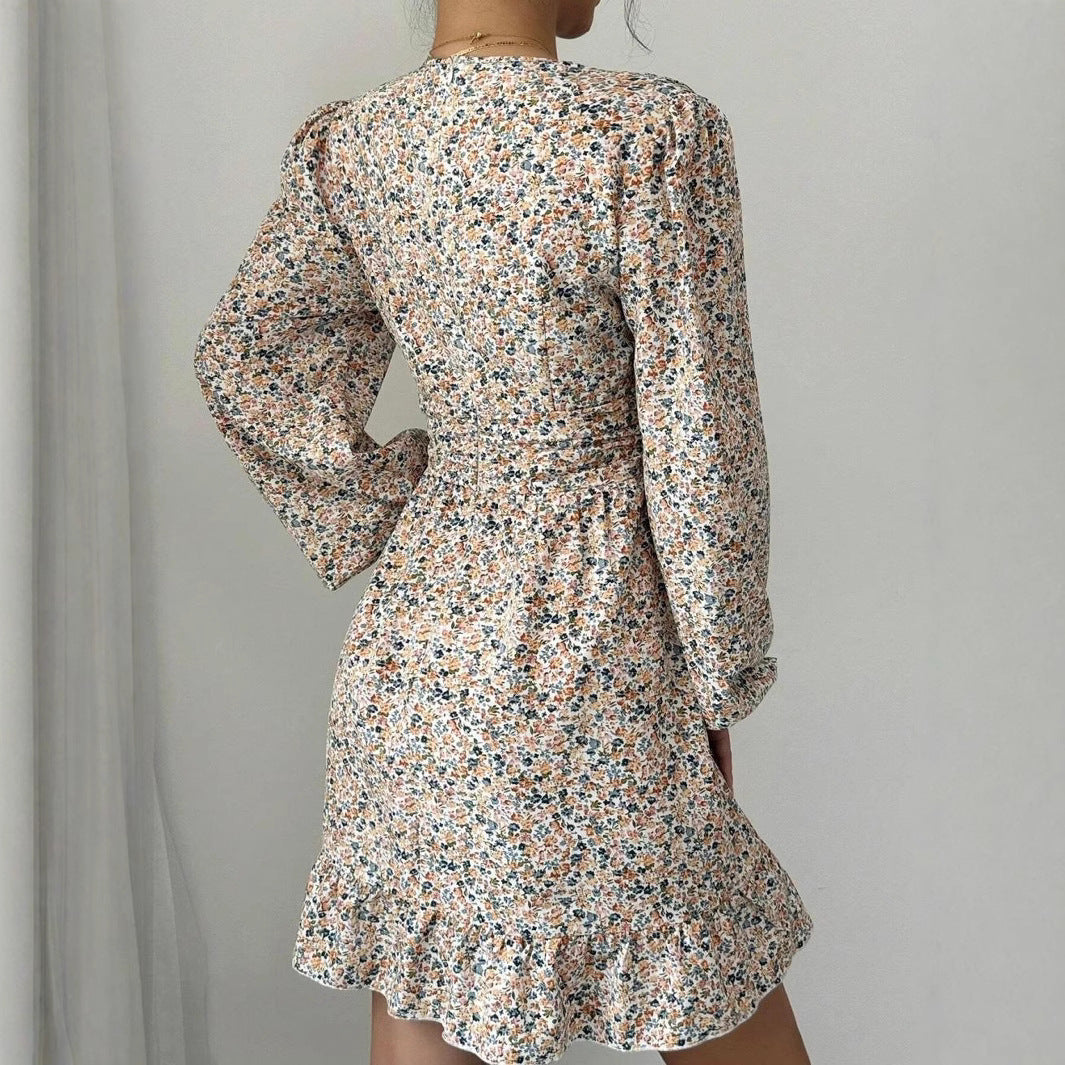 Yesenia® | Women'S Floral Dress With V-Neck And Ruffle Details