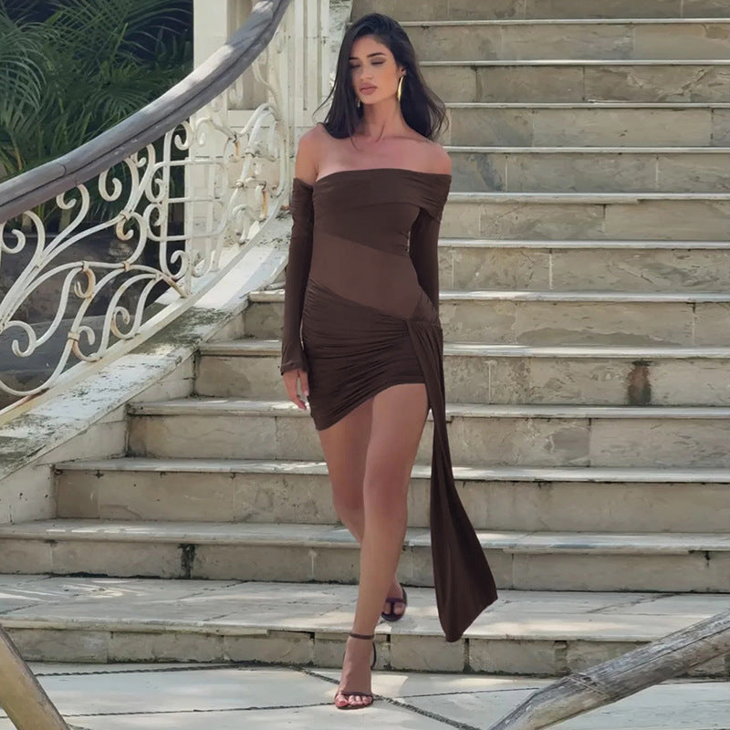 Juana® | Women'S Asymmetric Wrap Dress With Ruffles And Long Sleeves