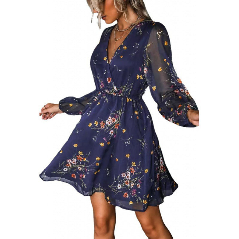 Trinidad® | Women'S Floral Print Mini Dress With Transparent Sleeves