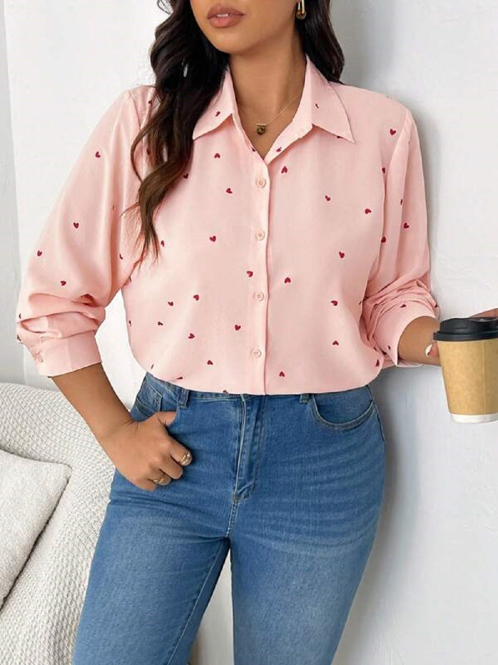 Gertrudis® | Women'S Blouse With Heart Pattern