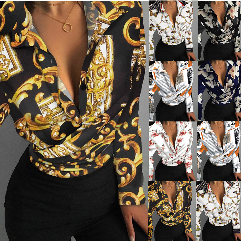 Glenda® | Women'S Blouse With Creative Print And Elegant Details