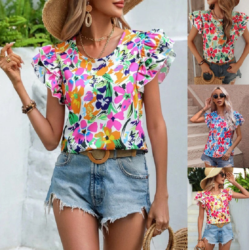 Josefina® | Women'S Floral Top With Puff Sleeves