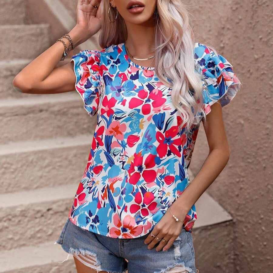 Josefina® | Women'S Floral Top With Puff Sleeves