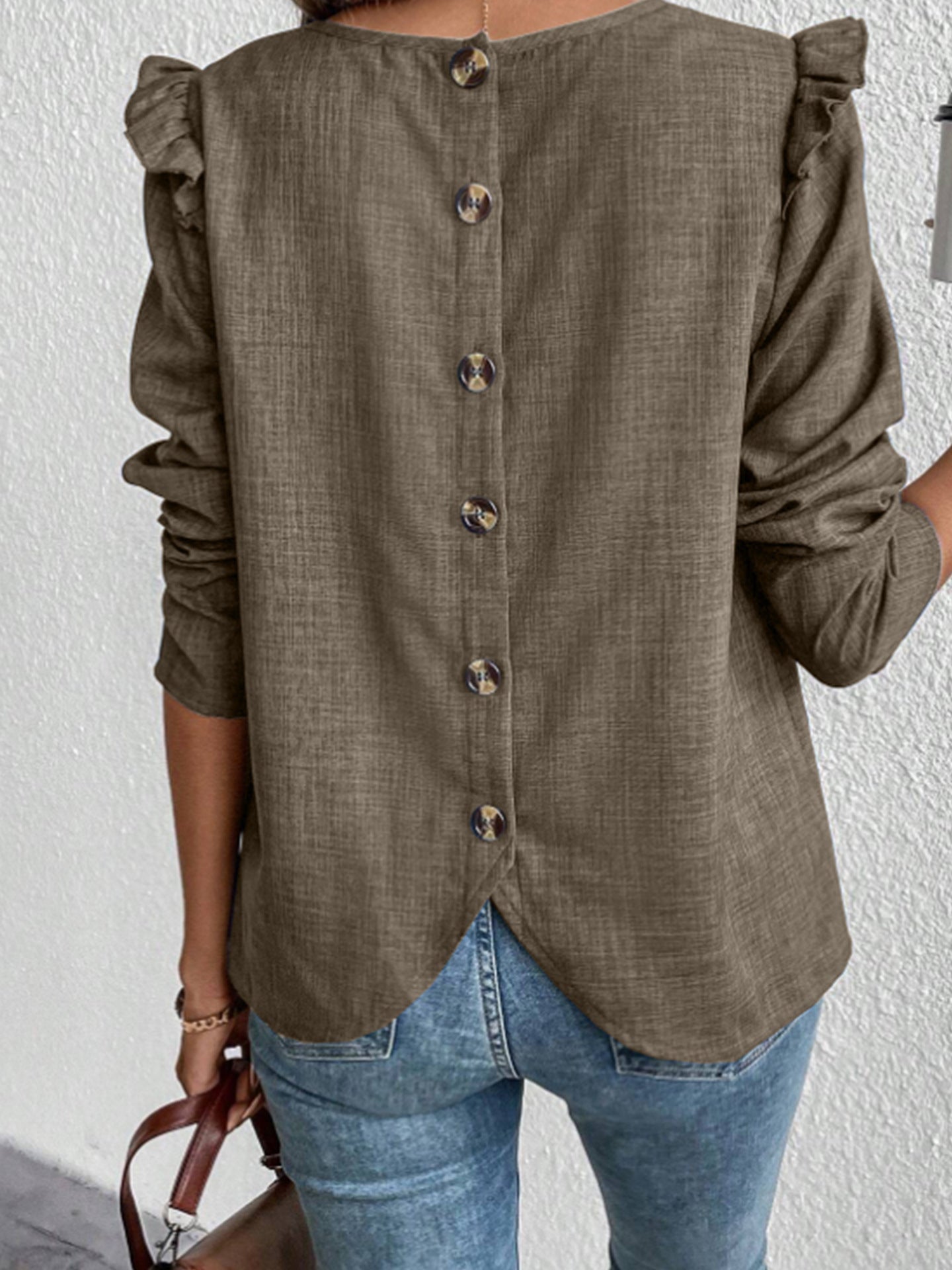 Juana® | Women'S Blouse With Ruffle Details And Button Closure