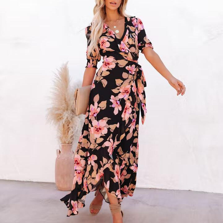 Paty® | Women'S Floral Wrap Maxi Dress