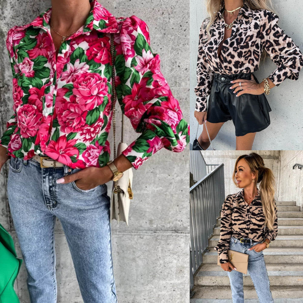Eugenia® | Women'S Blouse With Floral Design And Voluminous Sleeves