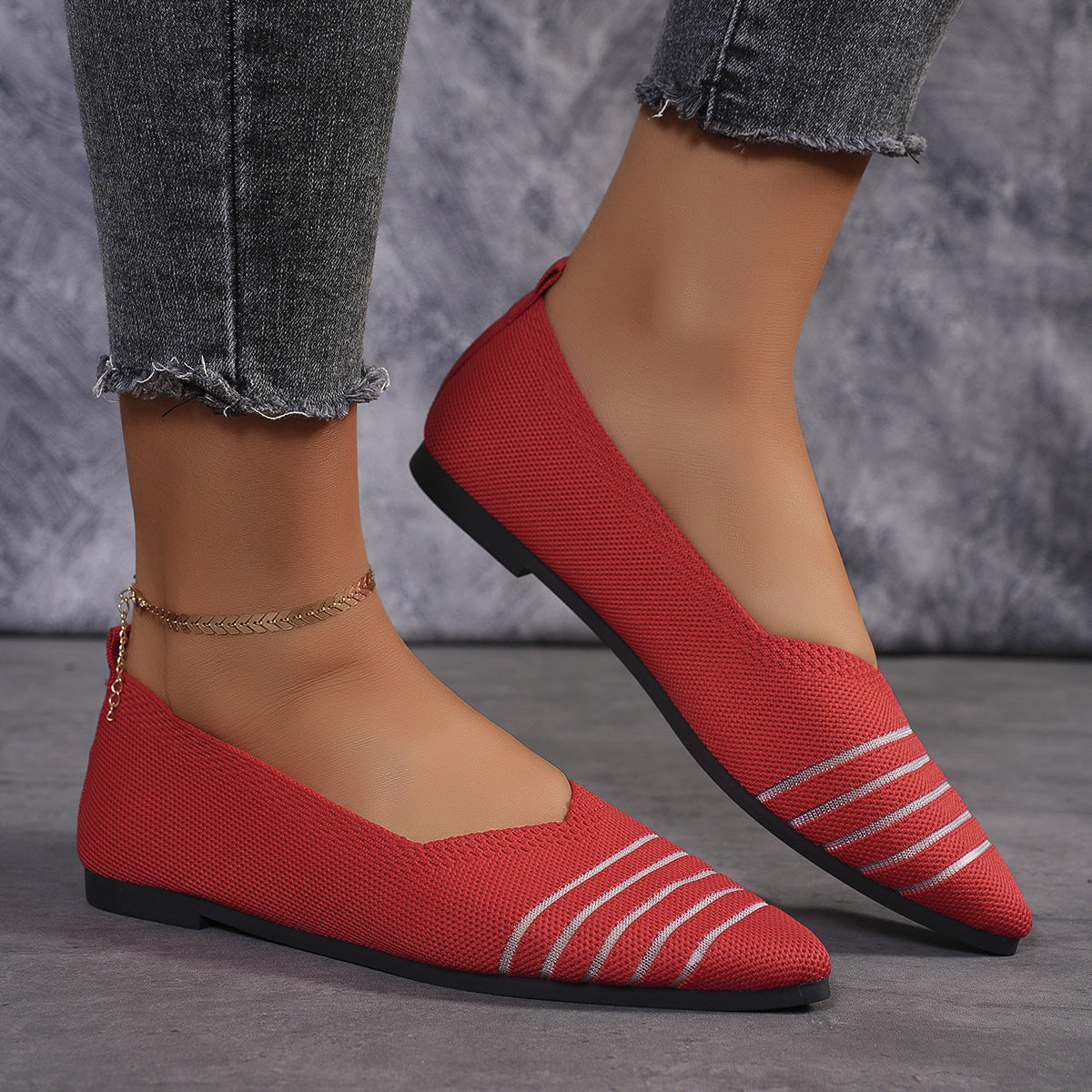 Xochitl® | Women'S Comfortable Mesh Ballerina Flat With Elastic Slip-On