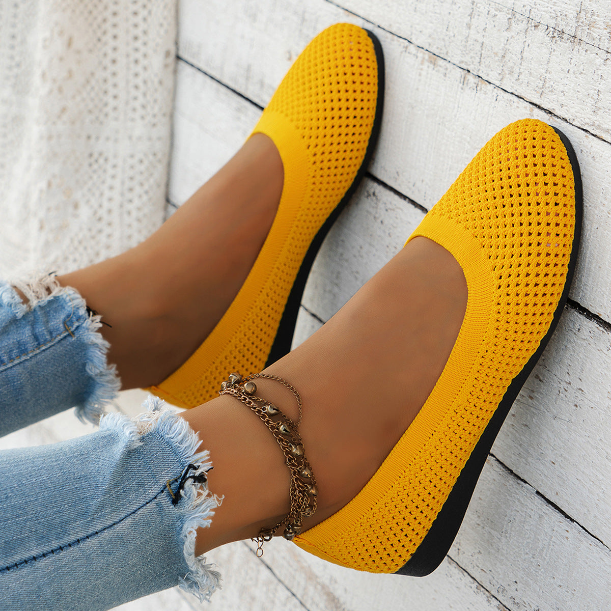 Mónica® | Women'S Breathable Knit Ballet Shoes