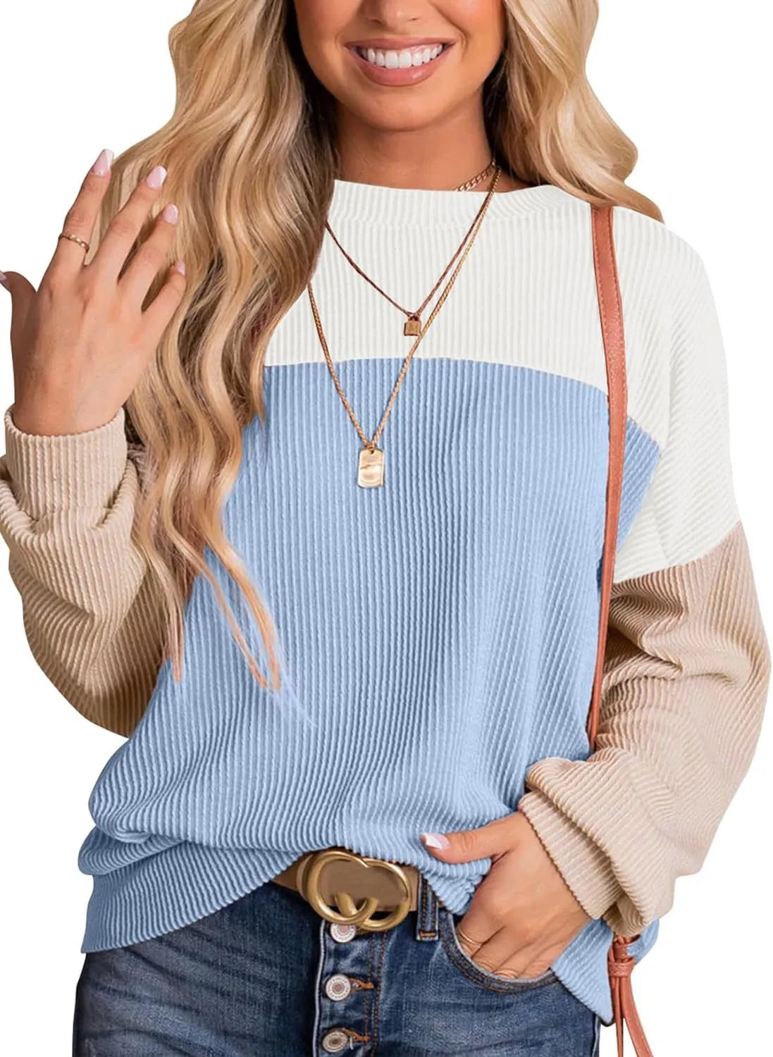 Leire | Casual crew neck pullover sweatshirt