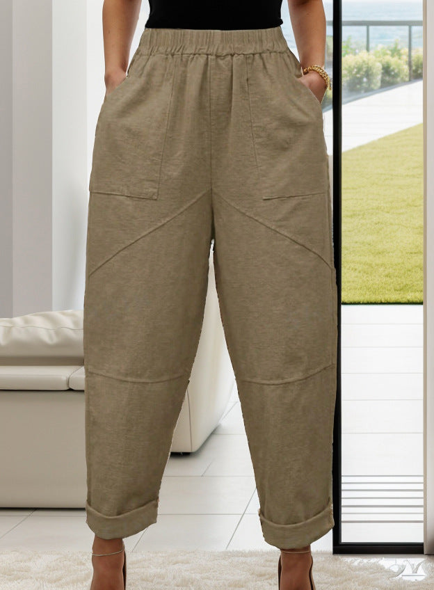 Isabel® | Women'S Comfortable Chino Trousers With Wide Legs And Elastic Waistband