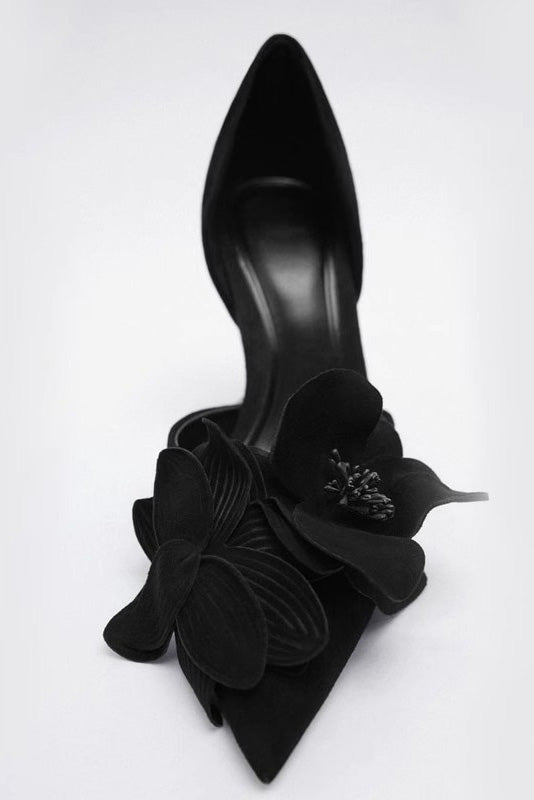 Maritza® | Flower Decorated Pointed High Heels