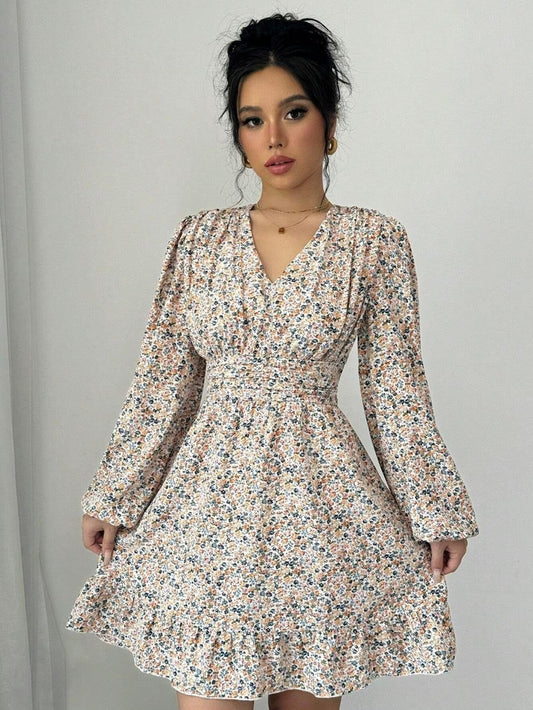 Yesenia® | Women'S Floral Dress With V-Neck And Ruffle Details