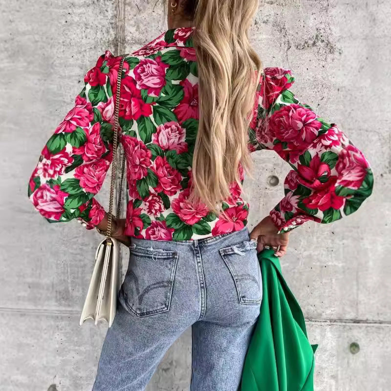 Eugenia® | Women'S Blouse With Floral Design And Voluminous Sleeves