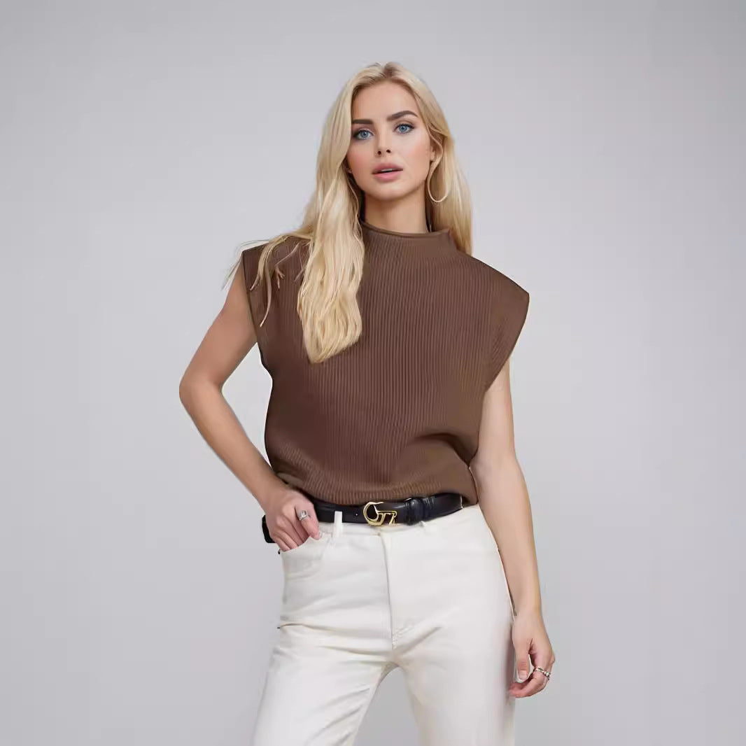 Jamie | Women's Sleeveless Mock Neck Sweater Vest
