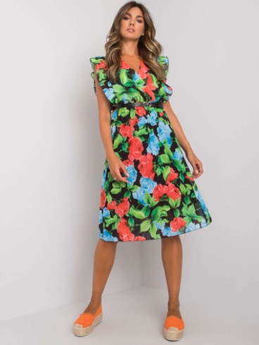 Eugenia® | Women'S Floral Ruffle Midi Dress