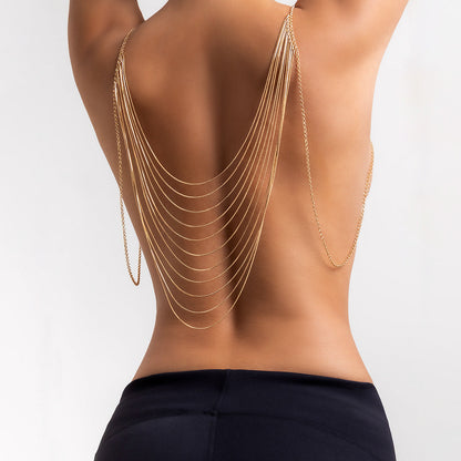 Sexy Metal Chain Tassel Back Body Chain