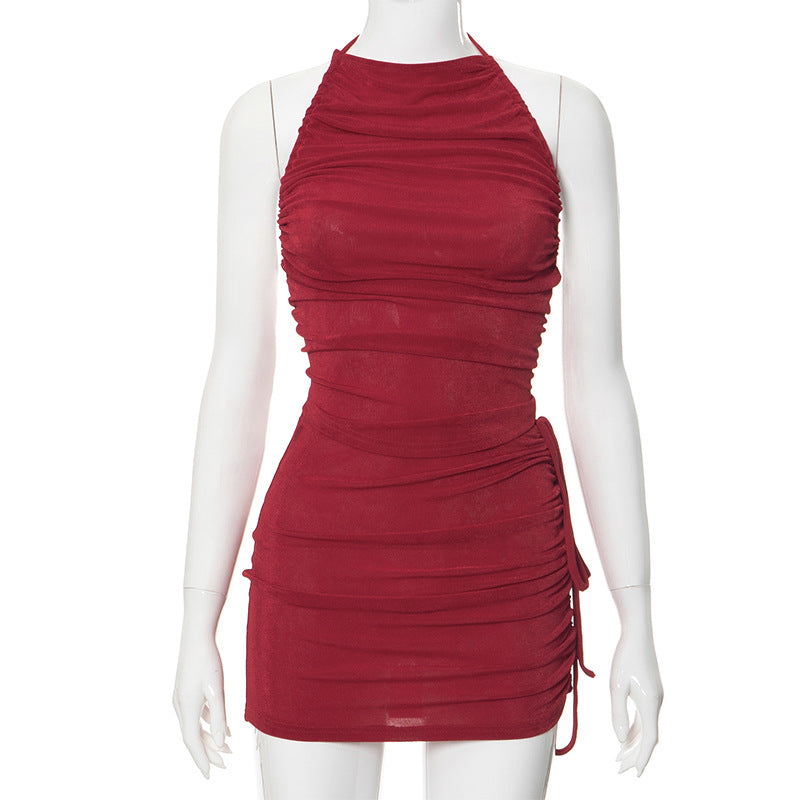 Ornella® | Women'S Bodycon Evening Dress With High Neck And Gathering