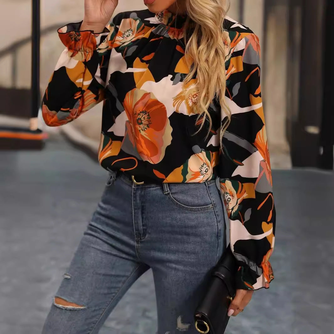 Dorotea® | Women'S Blouse With Floral Design And Elegant Ruffles
