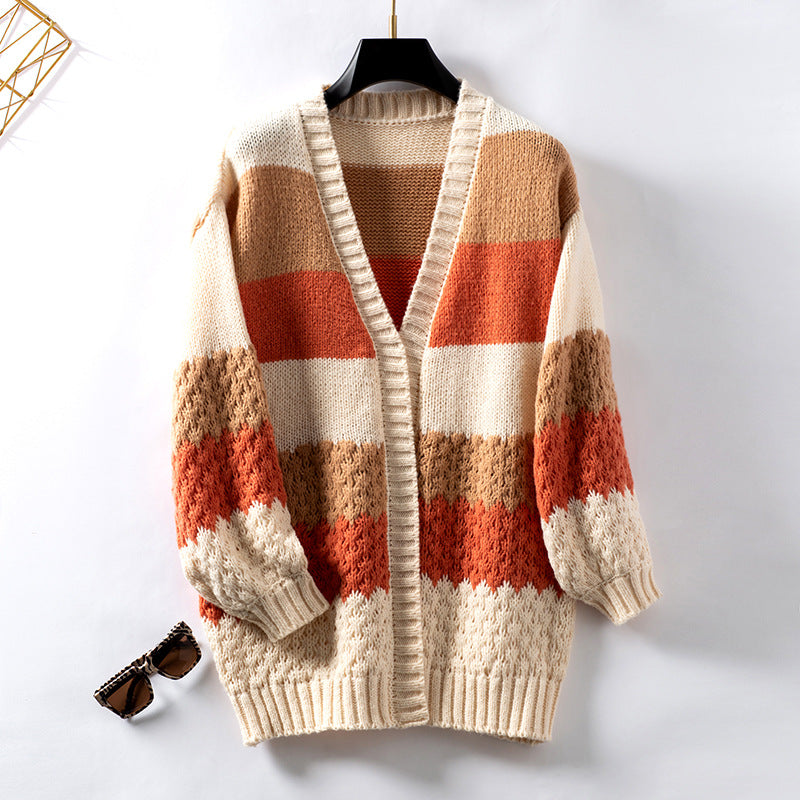 Leila | Striped Cozy Cardigan