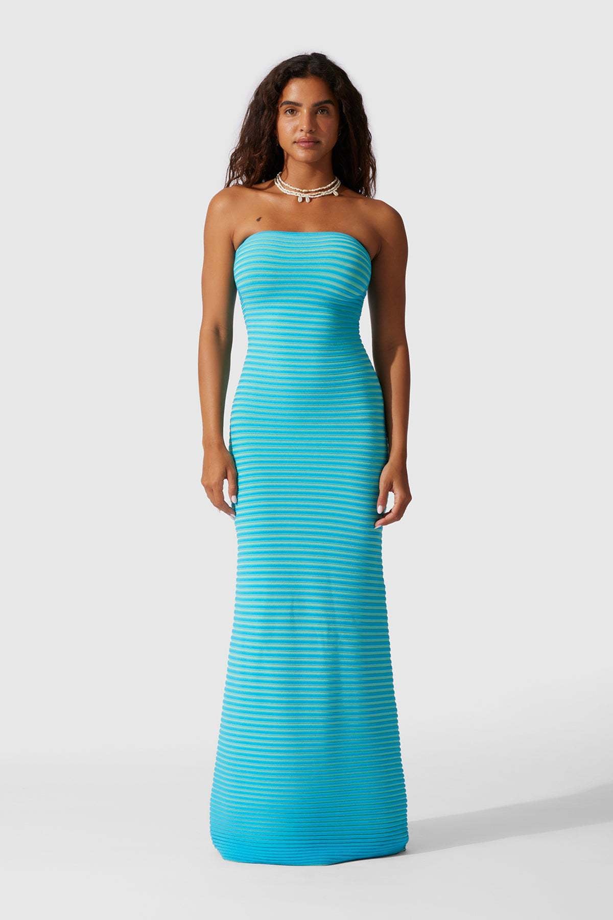 Susana® | Sleeveless Maxi Dress In Striped Knit