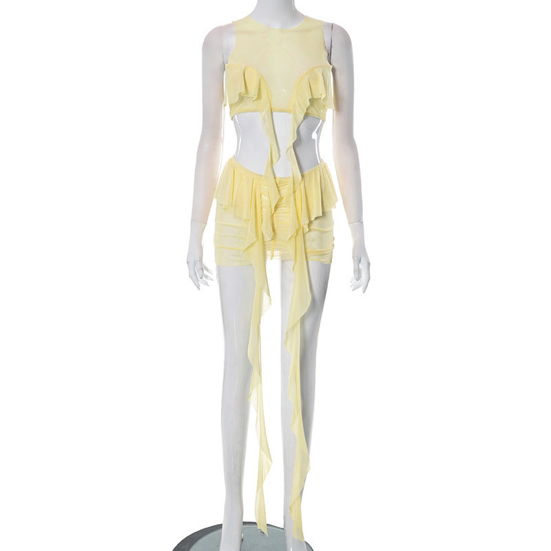 Ximena® | Women'S Swimsuit With Ruffles And Tie Straps