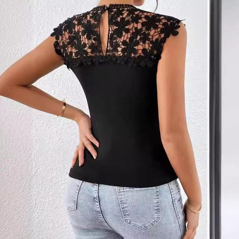Oriana® | Women'S Bodysuit With Floral Lace Trim