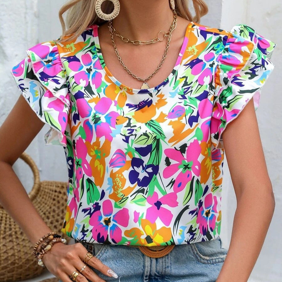 Josefina® | Women'S Floral Top With Puff Sleeves