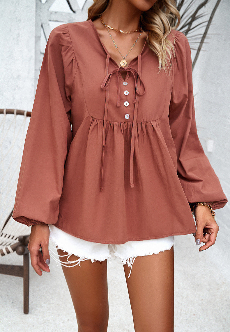 Liz® | Elegant Casual Loose Button Down Blouse