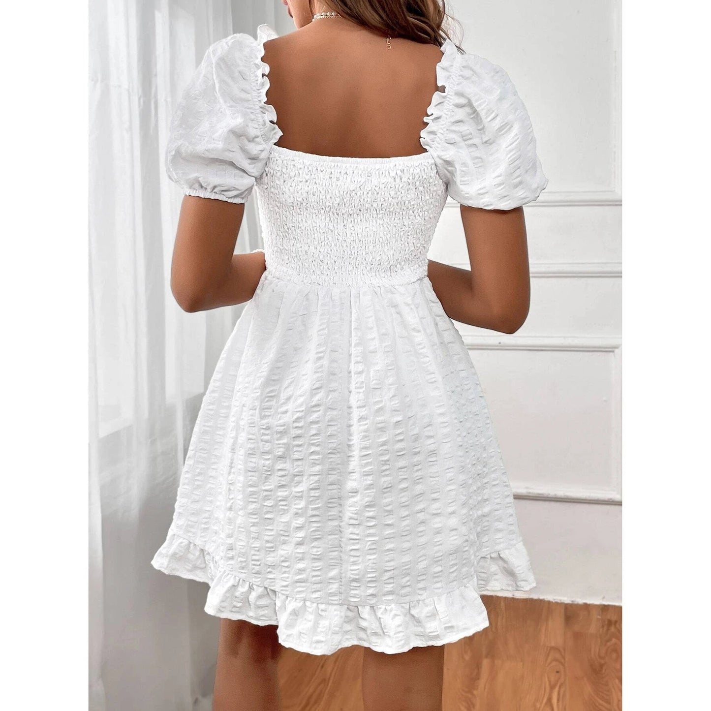 Graciela® | Women'S Beach Dress With Casual Smocked Top And Charming Ruffle Hem