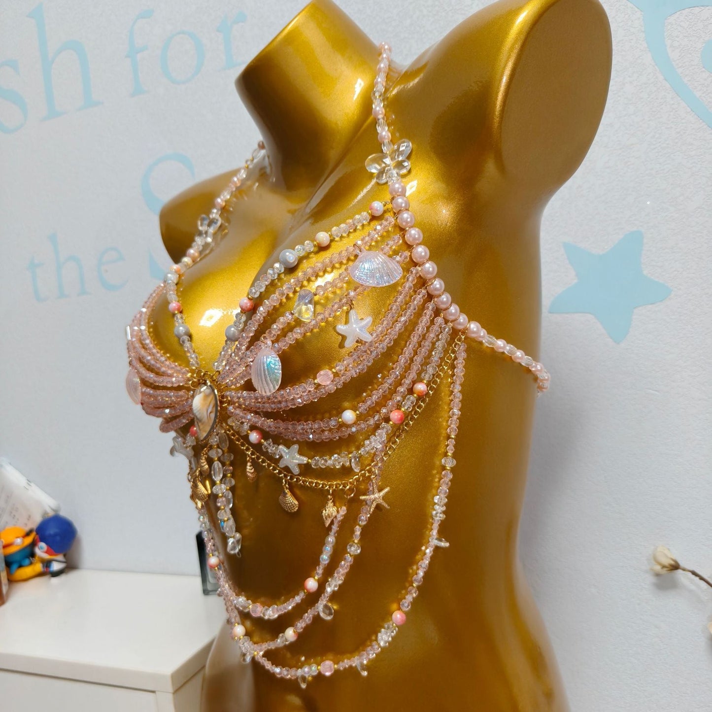 Ocean Style Pearl Beaded Chest Body Chain