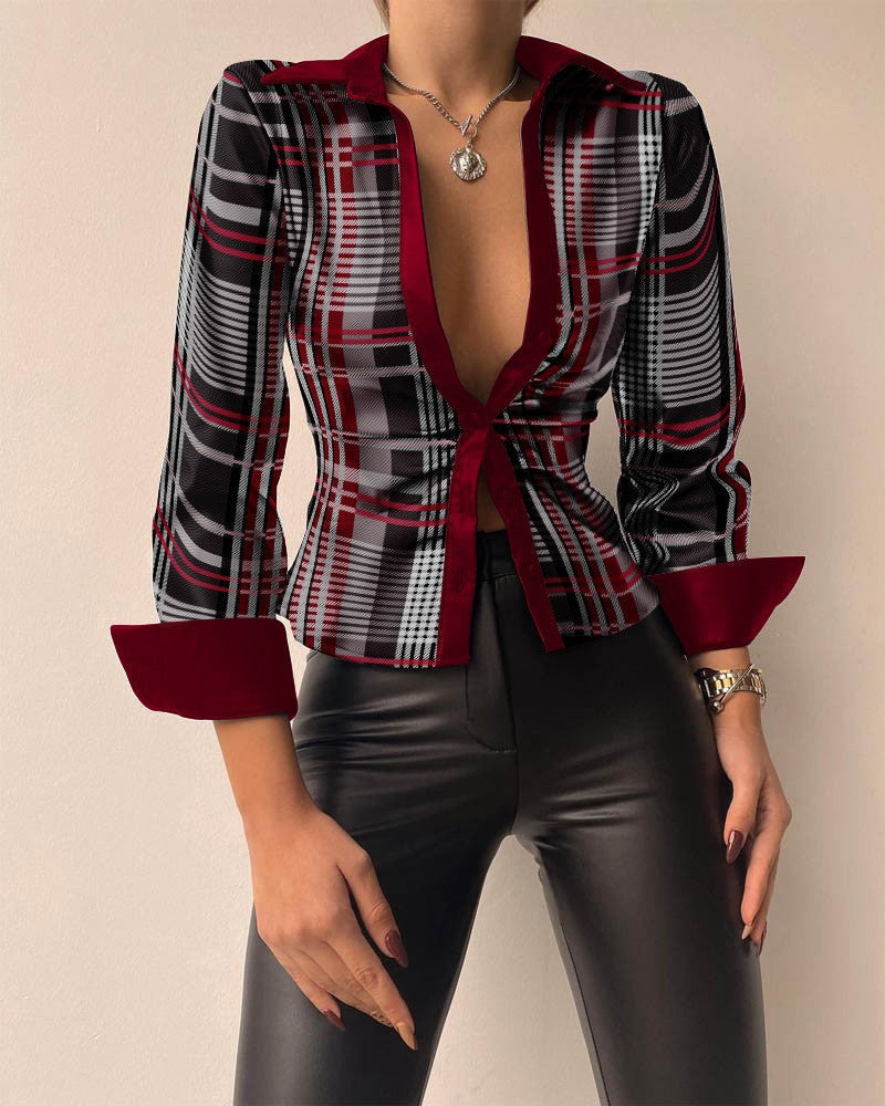 Fabiola® | Women'S Blouse With Floral Chain Pattern And Modern Cut