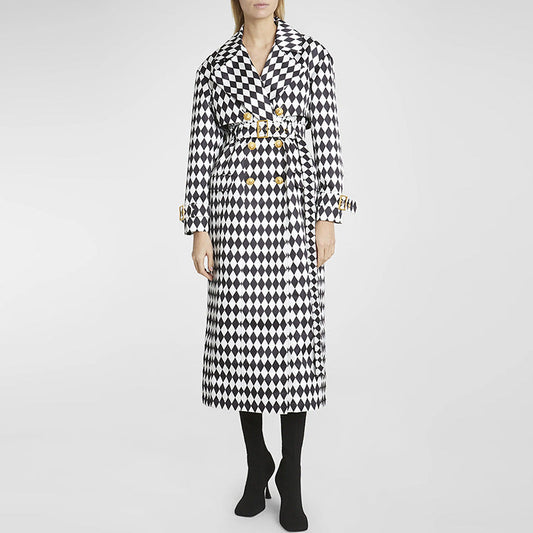 Noelia | Harlequin trench coat for women