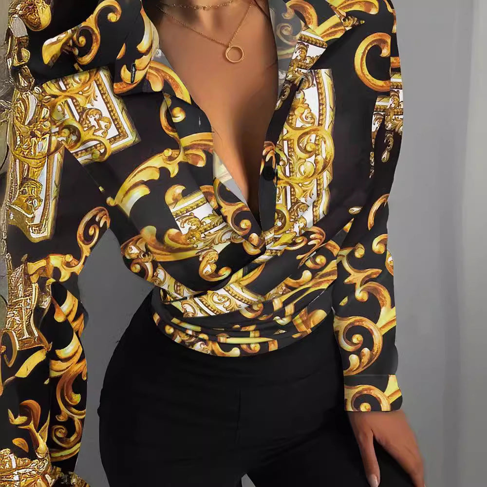 Glenda® | Women'S Blouse With Creative Print And Elegant Details