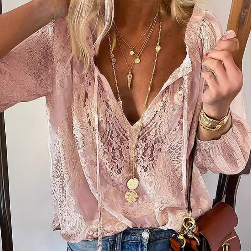 Elsa® | Women'S Blouse With Lace Shirt