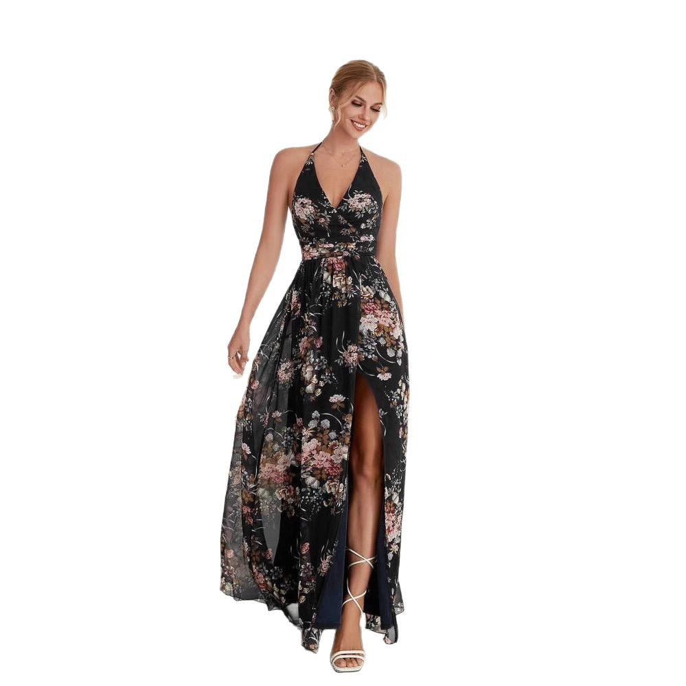 Xara® | Women'S Floral Design High Slit Maxi Dress