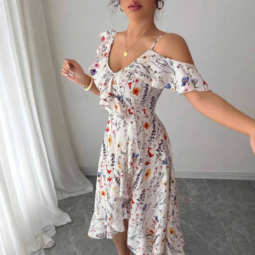 María Fernanda® | Women'S Blouse Dress With Asymmetric Hem And Ruffle Details