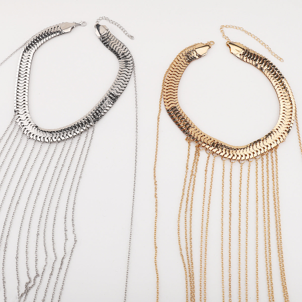 Sexy Multi Layer Metal Tassel Halter Body Chain