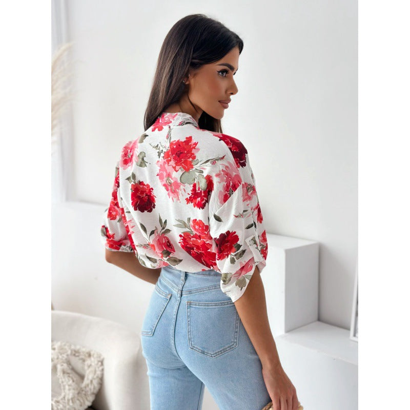 Vera® | Women'S Floral Oversized Button Top