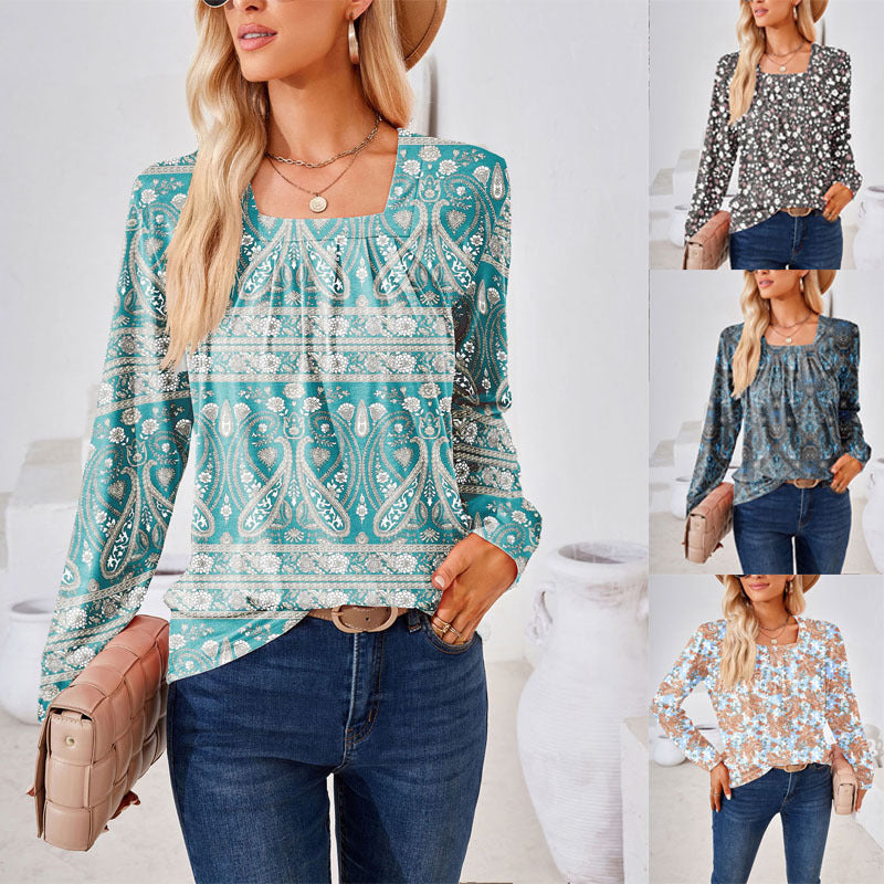 Evelyn® | Women'S Blouse With Floral Jacquard Pattern And Wide Cut