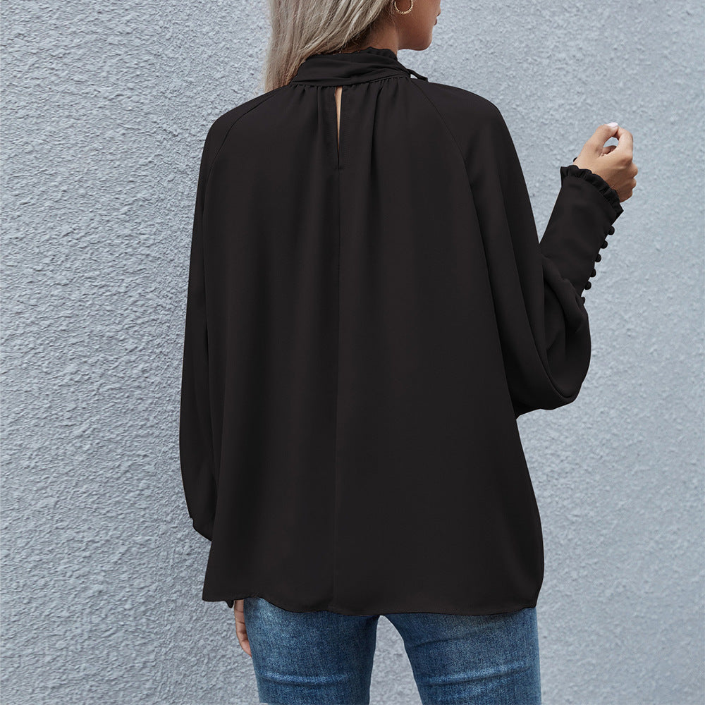 Lourdes® | Women'S Blouse With Playful Bow Collar And Longer Sleeves