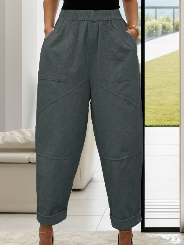 Isabel® | Women'S Comfortable Chino Trousers With Wide Legs And Elastic Waistband
