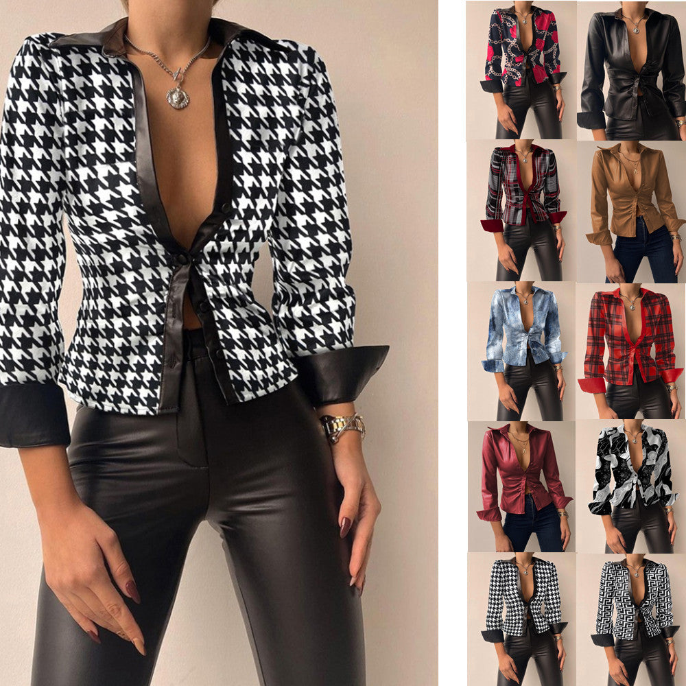 Fabiola® | Women'S Blouse With Floral Chain Pattern And Modern Cut
