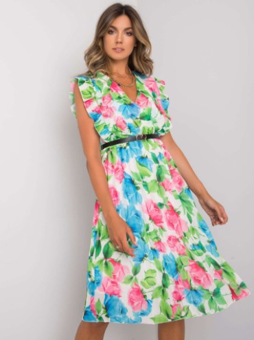 Eugenia® | Women'S Floral Ruffle Midi Dress